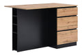Rangements sur pied avec tiroirs avec rangement ferme noir 140 x 80 x 91 cm