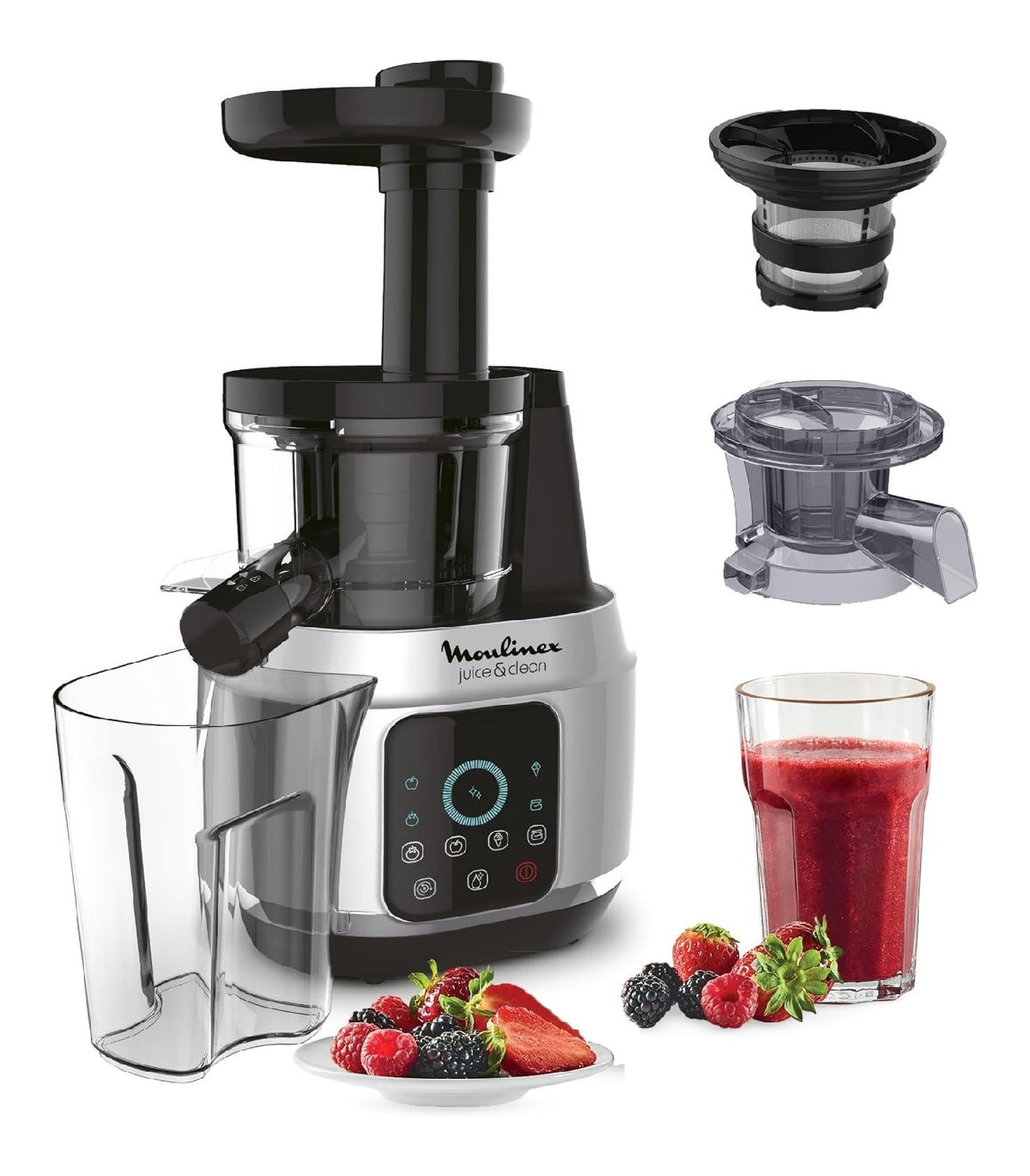 Extracteurs de jus a vis simple reglable fonctionnement silencieux gris