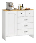 Buffets, credences et vaisseliers avec tiroirs avec rangement ferme blanc 40 x 100 x 94 centim