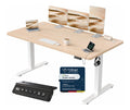 Bureau fonctionnel reglable electrique chene