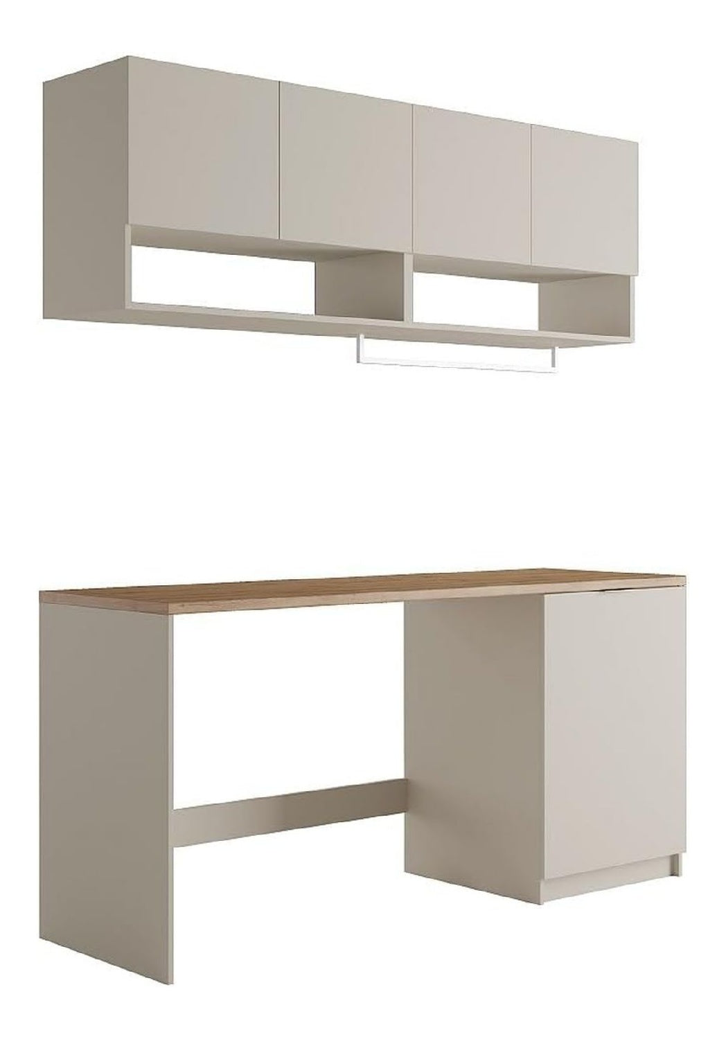 Meubles-lavabos avec rangement ferme finition bois beige