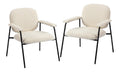 Fauteuil confortable avec rangement ferme structure metal creme