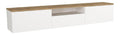 Banc TV avec rangement ferme finition bois blanc 180 x 29,5 x 31,3 centim