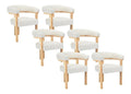 Chaise confortable finition bois revetement boucle blanc variante 978