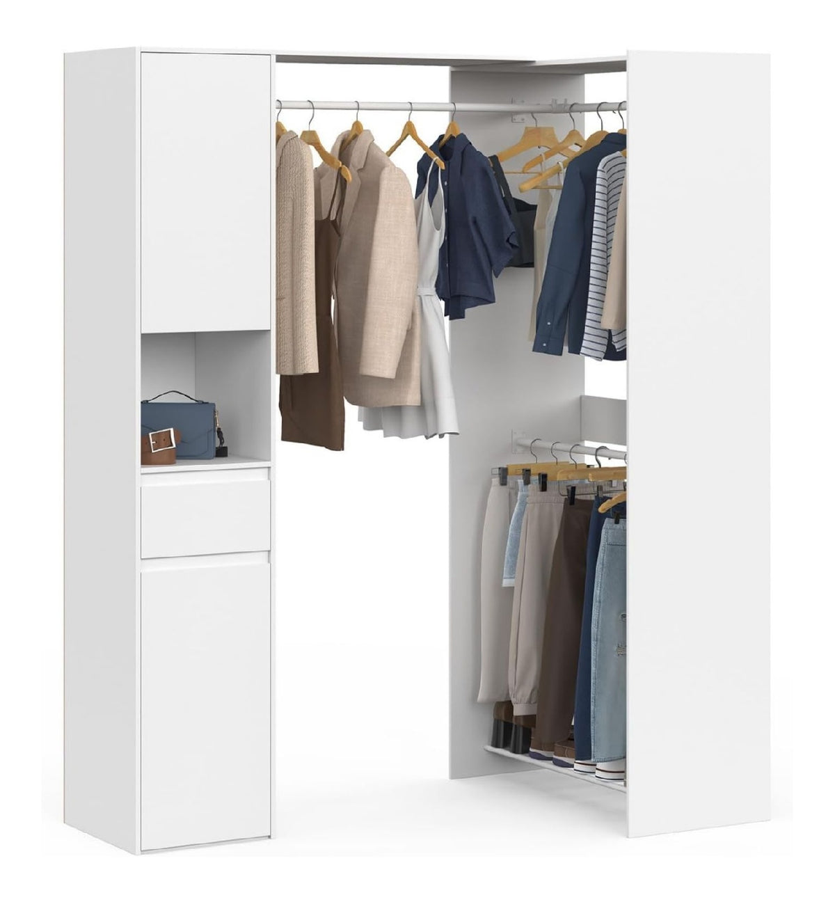 Armoire de rangement avec tiroirs blanc