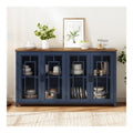 Buffets, credences et vaisseliers avec rangement ferme finition bois bleu