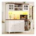 Buffets, credences et vaisseliers reglable avec tiroirs blanc 40 x 140 x 179,5 centim
