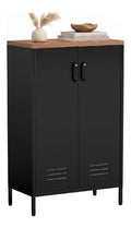 Buffets, credences et vaisseliers reglable avec rangement ferme noir 35 x 65 x 106 centim
