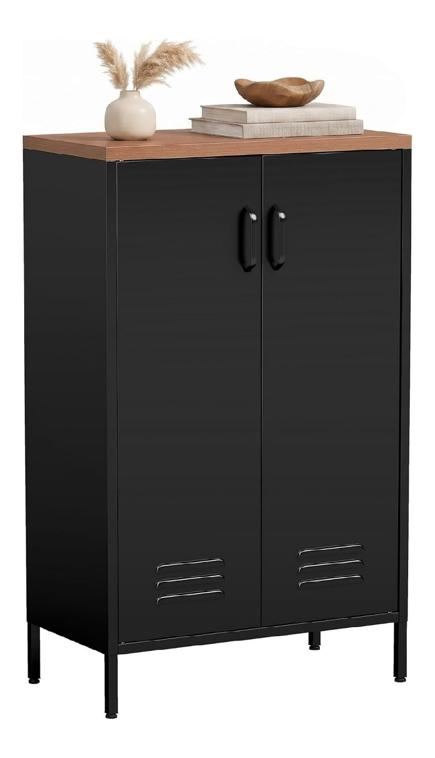 Buffets, credences et vaisseliers reglable avec rangement ferme noir 35 x 65 x 106 centim