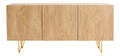 Buffets hauts avec rangement ferme finition bois chene