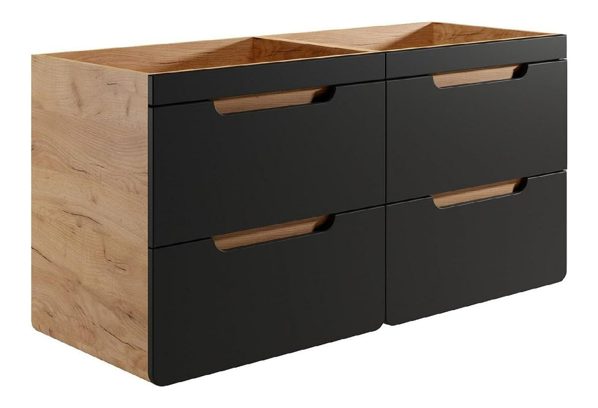 Meubles suspendus avec tiroirs avec rangement ferme naturel 120 x 59 x 46 cm