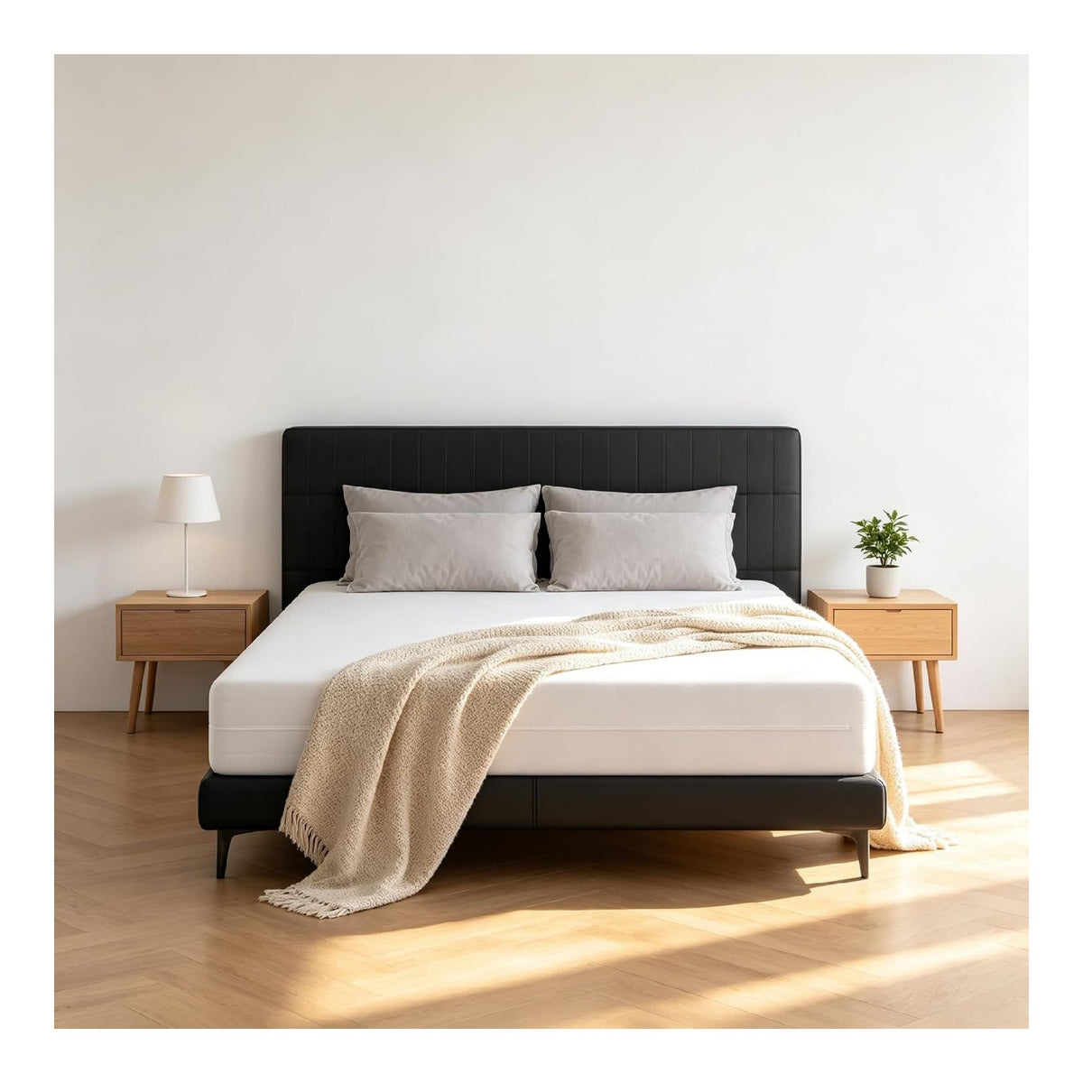 Matelas blanc 190 x 140 x 14 centim