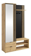 Rangements avec tiroirs avec rangement ferme noir 120 x 40 x 201 centim