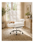 Chaise confortable reglable avec rangement ferme blanc 46 x 60 x 120 centim