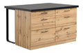 Rangements sur pied avec tiroirs avec rangement ferme noir 126 x 104 x 80 centim