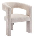 Fauteuil confortable avec rangement ferme beige