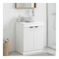 Meubles sur pied avec rangement ferme finition bois noir 54 x 41 x 70 cm