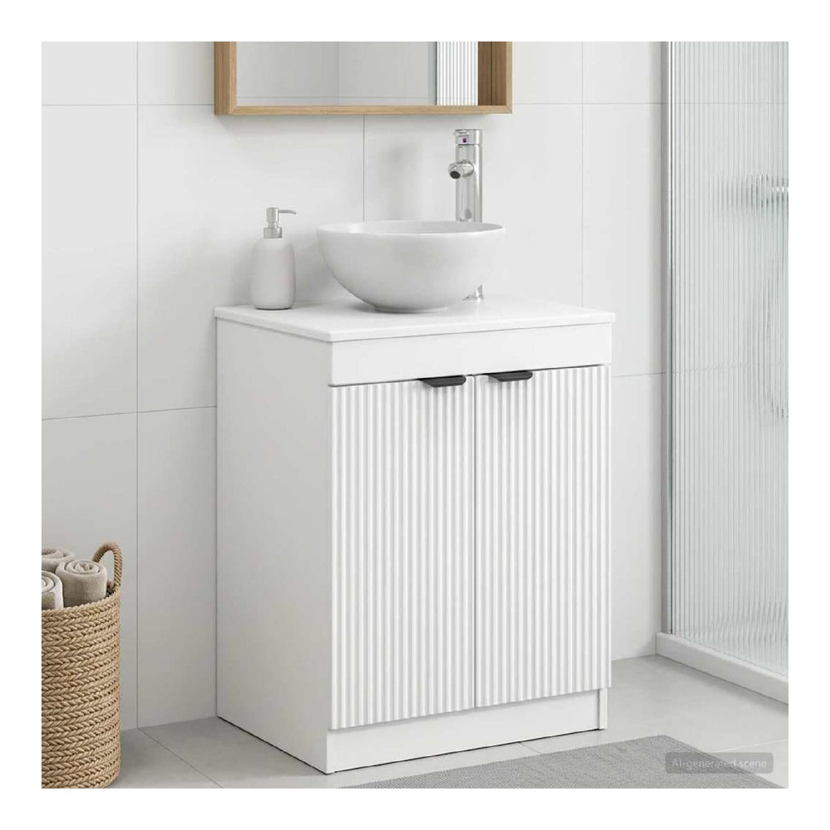 Meubles sur pied avec rangement ferme finition bois noir 54 x 41 x 70 cm