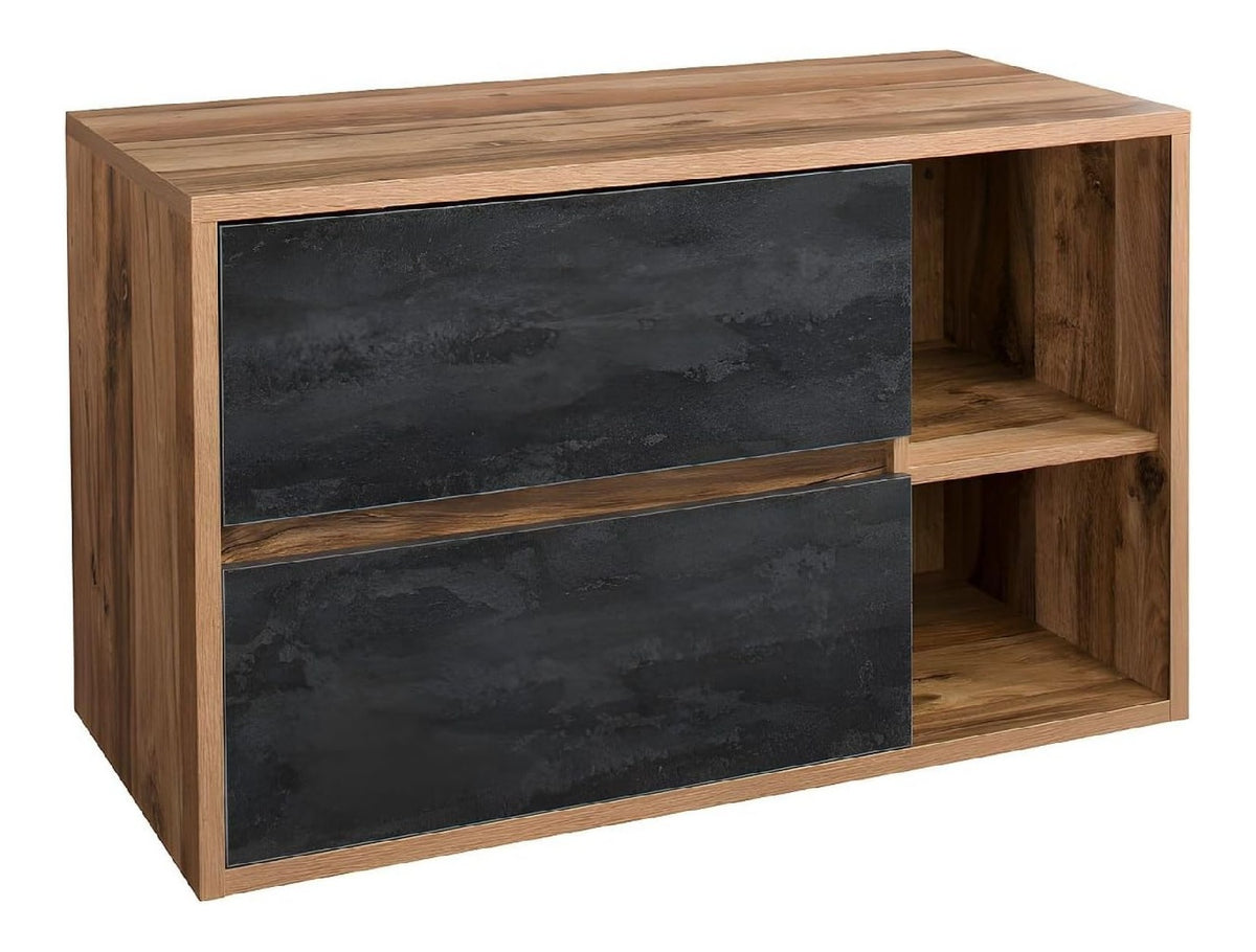 Meubles sur pied avec tiroirs avec rangement ferme naturel 100 x 45,5 x 60 centim