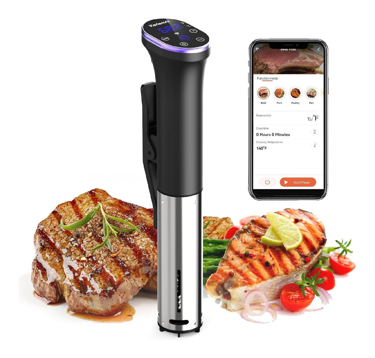 Bains-marie sous vide commande numerique finition inox inox