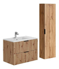 Meubles suspendus avec tiroirs avec rangement ferme naturel 80 x 57 x 46 cm