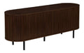 Banc TV avec rangement ferme marron