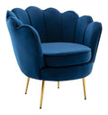 Fauteuil confortable avec rangement ferme structure metal bleu
