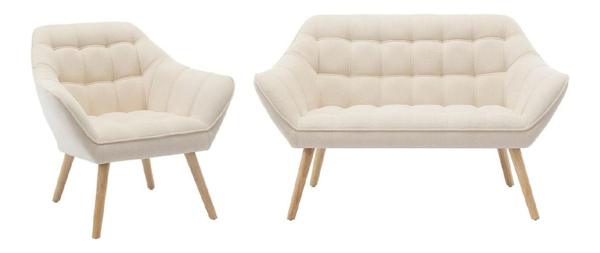 Ensembles de canapes avec rangement ferme finition bois beige