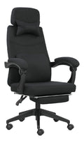 Chaise confortable reglable avec rangement ferme noir 62x68x127cm