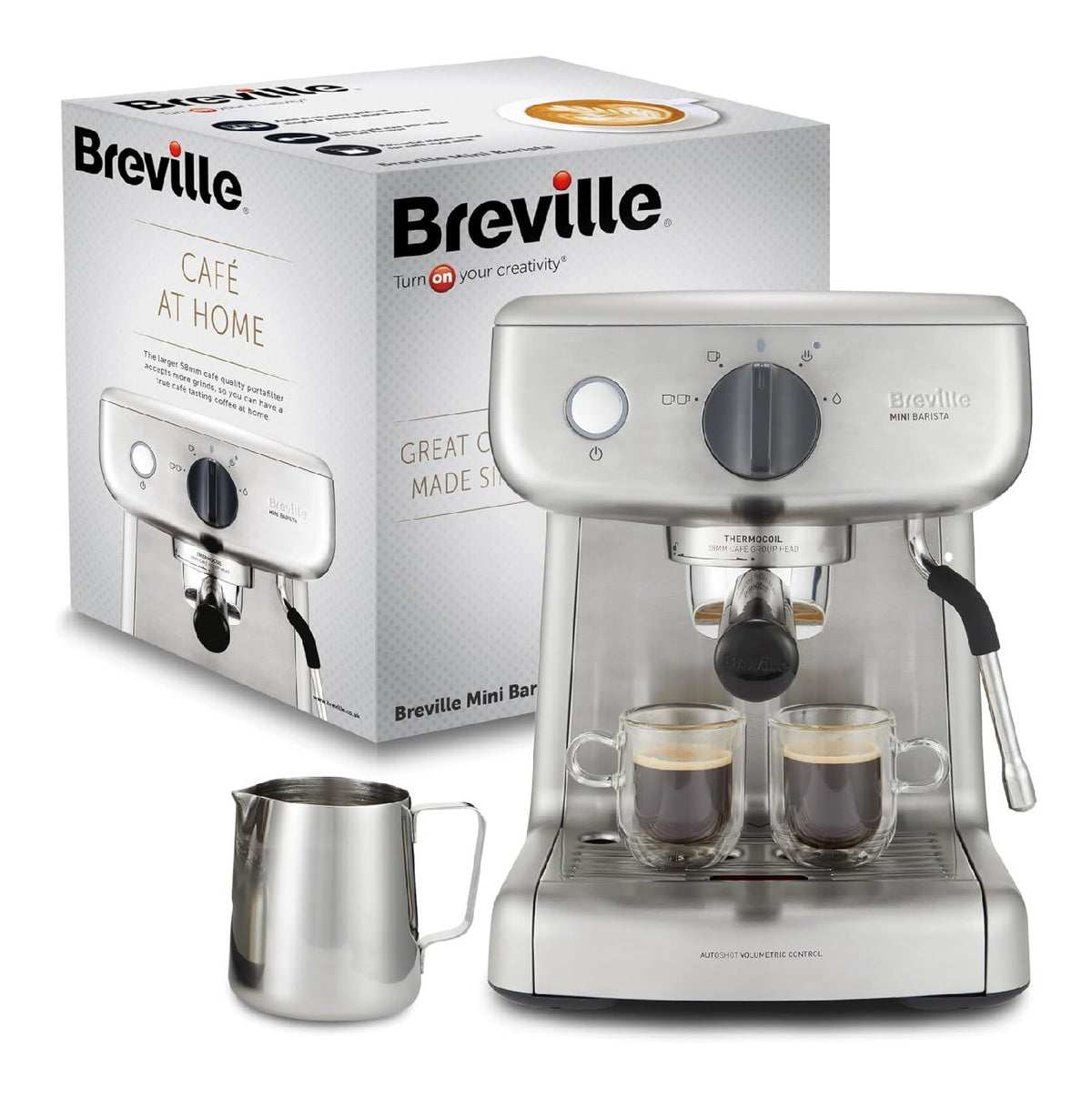 Machines combinees filtre et expresso avec programmes inox