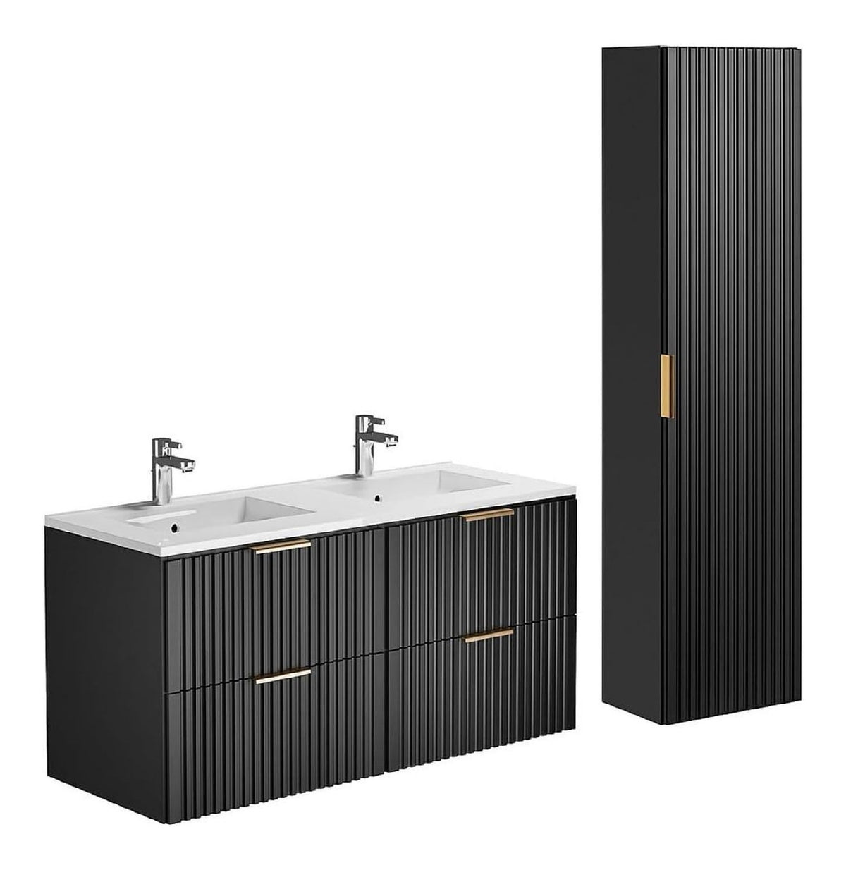 Ensembles de meubles avec tiroirs avec rangement ferme noir