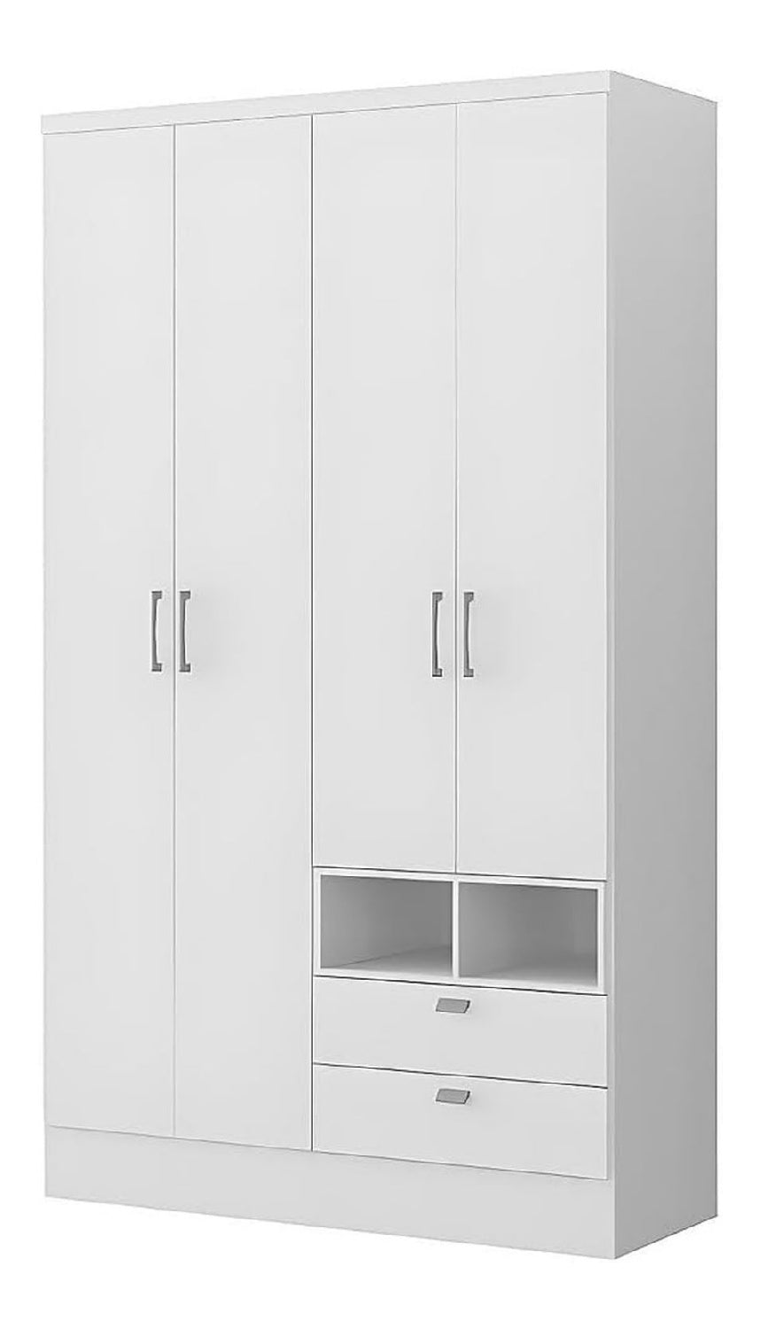 Armoire de rangement avec tiroirs avec rangement ferme blanc 120 x 46 x 206 centim