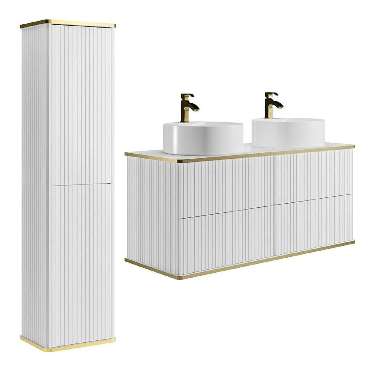 Ensembles de meubles avec tiroirs avec rangement ferme blanc