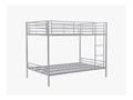 Lits avec rangement ferme structure metal argente
