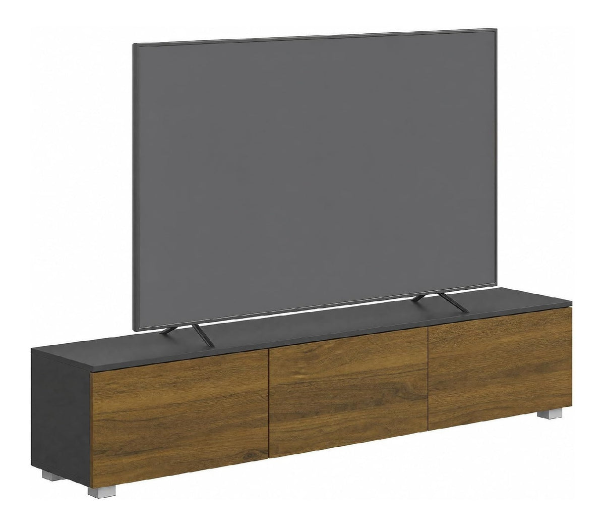 Banc TV avec rangement ferme noyer