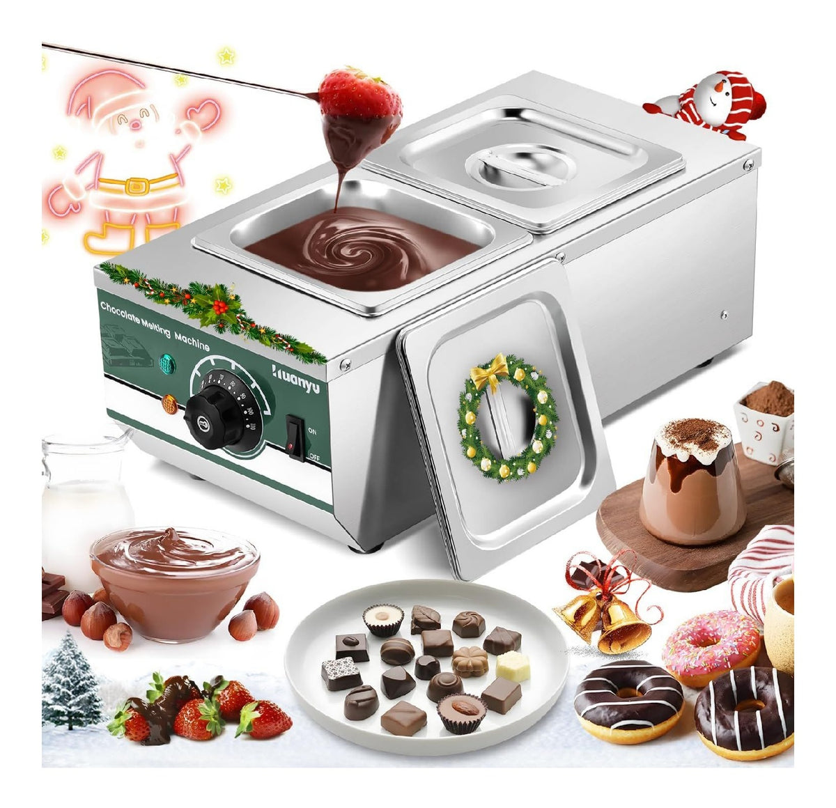 Fontaines et fondues chocolat reglable noir 1.5 L
