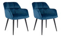 Chaise confortable avec rangement ferme structure metal bleu