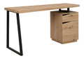 Bureau fonctionnel avec tiroirs avec rangement ferme chene 140 x 60 x 75 centim