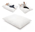 Fauteuils poire avec rangement ferme revetement velours blanc