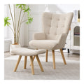Fauteuils relaxants reglable finition bois beige