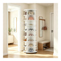 Range-chaussures reglable sur roulettes blanc