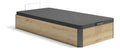 Sommiers a lattes avec rangement ferme finition bois noir 190 x 90,5 x 35,2 centim