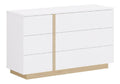 Commode de rangement avec tiroirs avec rangement ferme blanc 120 x 39 x 70 centim