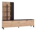 Supports muraux avec rangement ferme finition bois noir