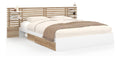 Lits avec tiroirs avec rangement ferme blanc 208x260x90