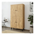 Armoire de rangement reglable avec rangement ferme chene