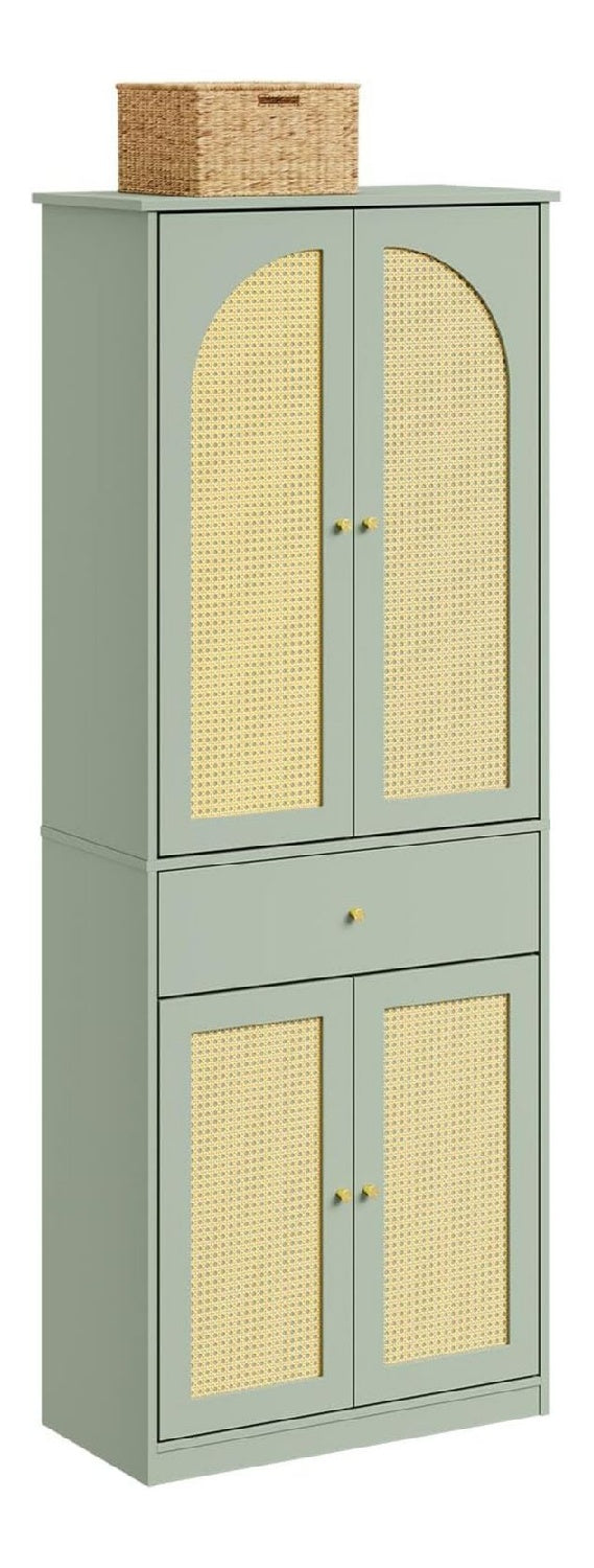 Armoire de rangement reglable avec tiroirs vert