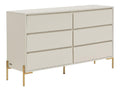 Commode de rangement avec tiroirs avec rangement ferme beige 140 x 40 x 82,5 centim