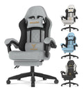 Chaises de Gamer avec rangement ferme inclinable gris