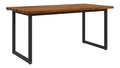 Tables avec rangement ferme finition bois noir 160 x 70 x 75 cm